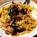 うにょmama's cooksnap of when they made きのことベーコンの和風パスタ。.