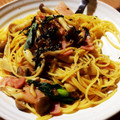 うにょmama's cooksnap of when they made きのことベーコンの和風パスタ。.