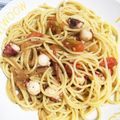 unsamu's cooksnap of when they made 絶品♡タコとアンチョビのオイルパスタ.