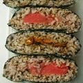 ぽんこ♡'s cooksnap of when they made サンマ蒲焼缶　de　蒲焼おにぎらず.