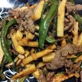 たなふさ's cooksnap of when they made 牛肉とピーマン、タケノコ 、椎茸の炒め物.