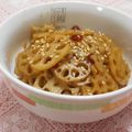 まゆみ母ちゃん's cooksnap of when they made お弁当にも♪母の味”れんこんのきんぴら”.