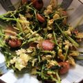 ✩mari✩'s cooksnap of when they made ダシダで、卵・豆苗・ウインナーの炒め物.
