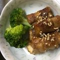 hitorin3's cooksnap of when they made 晩御飯にもお弁当にも❤厚揚げの甘辛肉巻き.