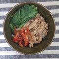 リーサの庭's cooksnap of when they made 豚こまマヨ味噌炒め 包丁いらずお手軽丼.