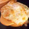 和嘉菜's cooksnap of when they made あまったパンで♡食パンキッシュ.