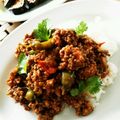 まりおっかあ's cooksnap of when they made 牛肉としし唐のキーマカレー.
