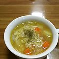 クックYV6QR9☆'s cooksnap of when they made 具だくさん　もち麦スープ.
