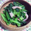 ＊＊メイ＊＊'s cooksnap of when they made 小松菜ハムのわさび醤油和え.