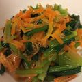 wobon's cooksnap of when they made 激ウマ！小松菜のナムル.