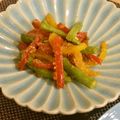 unyory's cooksnap of when they made パプリカとインゲンのゴマ炒め.