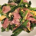 ルルとり's cooksnap of when they made 小松菜とベーコンの卵炒め.