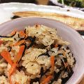 moco♪♪'s cooksnap of when they made 栄養満点☆ひじきの炊き込みご飯♪.