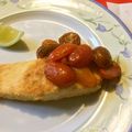 ブランディ's cooksnap of when they made 鮭 セモリナ粉ソテー、ミニトマトソース☆.