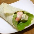 chou*'s cooksnap of when they made アボカドとエビのラップサンド.