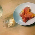 nontanmom's cooksnap of when they made 生ハムと柿の前菜♪.