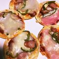 モモあき's cooksnap of when they made 簡単！フライパンで餃子の皮＊餅ピザ＊.