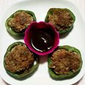 akokuma♪'s cooksnap of when they made ピーマンとパプリカの肉詰め.