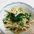 ょっぴぃ's cooksnap of when they made レンジで水菜とえのきのおひたし.