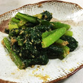 ema3's cooksnap of when they made かつおぶしでおいしく！小松菜のごま和え.