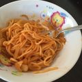小まめちゃん。's cooksnap of when they made ママとぼくの簡単ランチ☻ナポリタン焼そば.