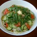 桃子san's cooksnap of when they made 大葉とツナの夏サラダうどん.