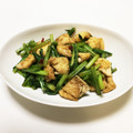 まちゃこちゃこ's cooksnap of when they made 甘くない！かぶの葉と油揚げの炒め.