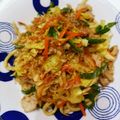 楽しい子's cooksnap of when they made 簡単！めんつゆで焼きうどん.