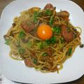 ☆さつきん☆'s cooksnap of when they made ソーセージとしめじのバター醤油パスタ.