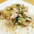 みっくママ's cooksnap of when they made 豚コマ とあさつきの寿司酢炒め☆.