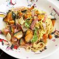 ひなあらし☆'s cooksnap of when they made 簡単❤かぼちゃとベーコンのクリームパスタ.