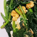 ちゃくら姫's cooksnap of when they made 【簡単時短】おつまみに♡ほうれん草卵炒め.