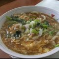 犀の角's cooksnap of when they made おひとりさま♪小松菜入りのかきたまうどん.
