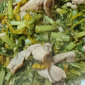 かめのたろう's cooksnap of when they made 大根の葉と豚こまのにんにく炒め☆.