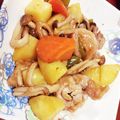 akariMT's cooksnap of when they made ☆豚肉とさつま芋の甘酢あん☆.