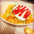 komugiko4's cooksnap of when they made 野菜ジュースdeナシゴレン風チキンライス.