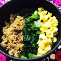 wa〜mi's cooksnap of when they made ふっくら3色とりそぼろ丼（二人分）.