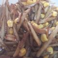 アペロール's cooksnap of when they made ゴボウとコーンのバターきんぴら.