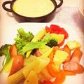 komugiko4's cooksnap of when they made とろぉ～り❤クリ～ミ～なチーズホンデュ❤.