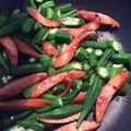 クックNNWDIL☆'s cooksnap of when they made オクラとベーコン炒め☆コショウだけ.