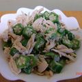 メタルマリオ's cooksnap of when they made オクラとささみのごまマヨ和え.