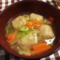 りん♪りん's cooksnap of when they made 簡単！豚ひきの肉団子で野菜あんかけスープ.