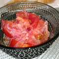 アスカチャチャ's cooksnap of when they made トマト消費！完熟トマトと紫玉ねぎのマリネ.