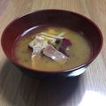 なつおっち's cooksnap of when they made さつまいも入り具だくさん味噌汁.