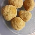 honey19's cooksnap of when they made 離乳食手づかみ☆さつまいものきな粉団子.