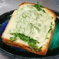かわみみ's cooksnap of when they made セロリの葉×チーズトースト.