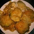 しんやママ♪'s cooksnap of when they made 簡単：薩摩芋の天麩羅で作る甘辛卵とじ.