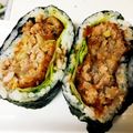 ちゃき♪♡'s cooksnap of when they made おにぎらず…メンチカツ〜(o˘◡˘o)♡.