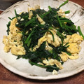 キラキラ0604's cooksnap of when they made ほうれん草と卵の炒め物.