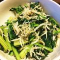 sakase's cooksnap of when they made カブの葉としらすの炒め物.